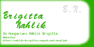 brigitta nahlik business card